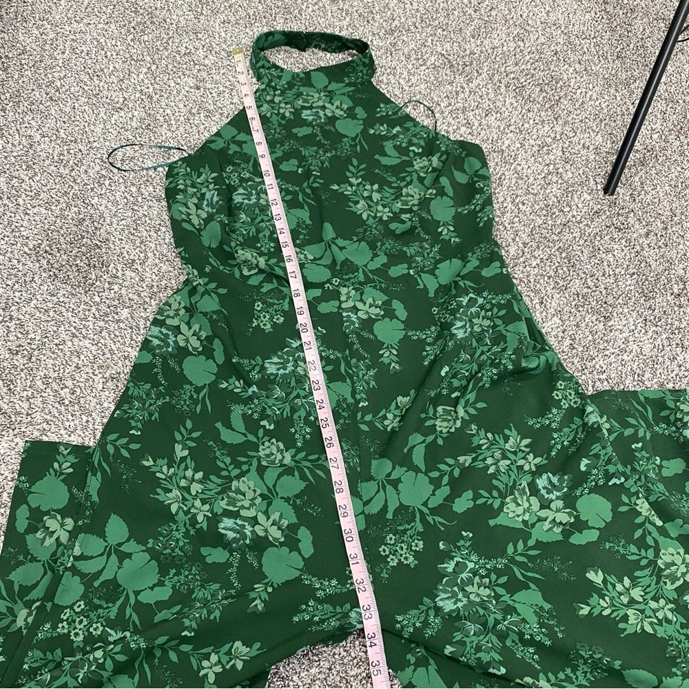 Baltic Born Freya Halter Jumpsuit Emerald Green Floral Print Women’s XL - Picture 8 of 9